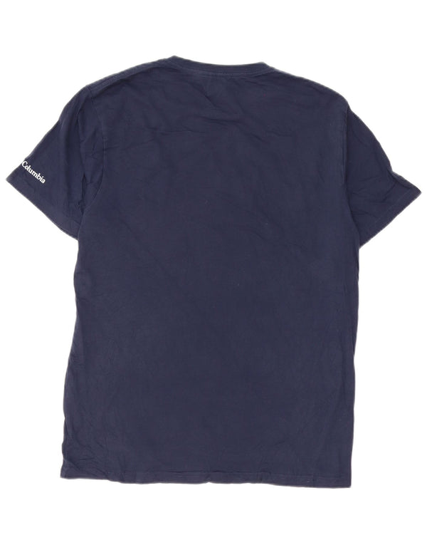T-shirt grafica da uomo Columbia Top in cotone blu navy medio