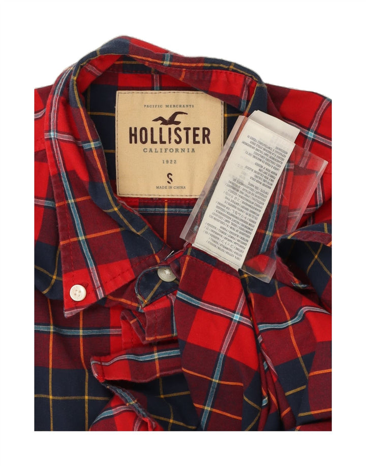 HOLLISTER Mens Shirt Small Red Check Cotton Vintage Hollister and Second-Hand Hollister from Messina Hembry 