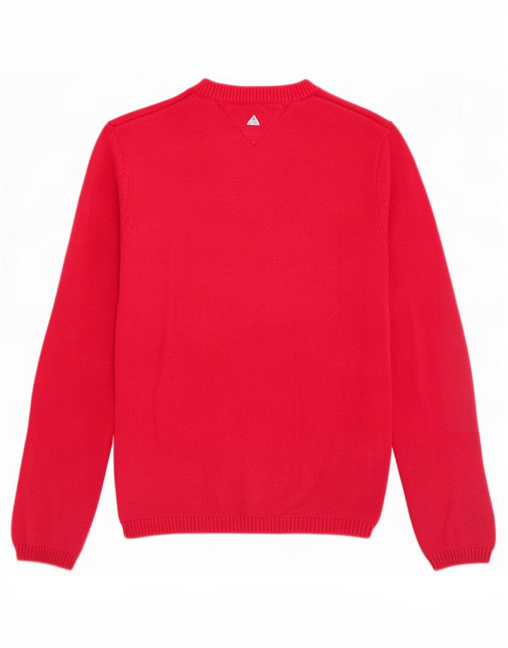 Maglione maglione girocollo da uomo Tommy Hilfiger in cotone rosso medio