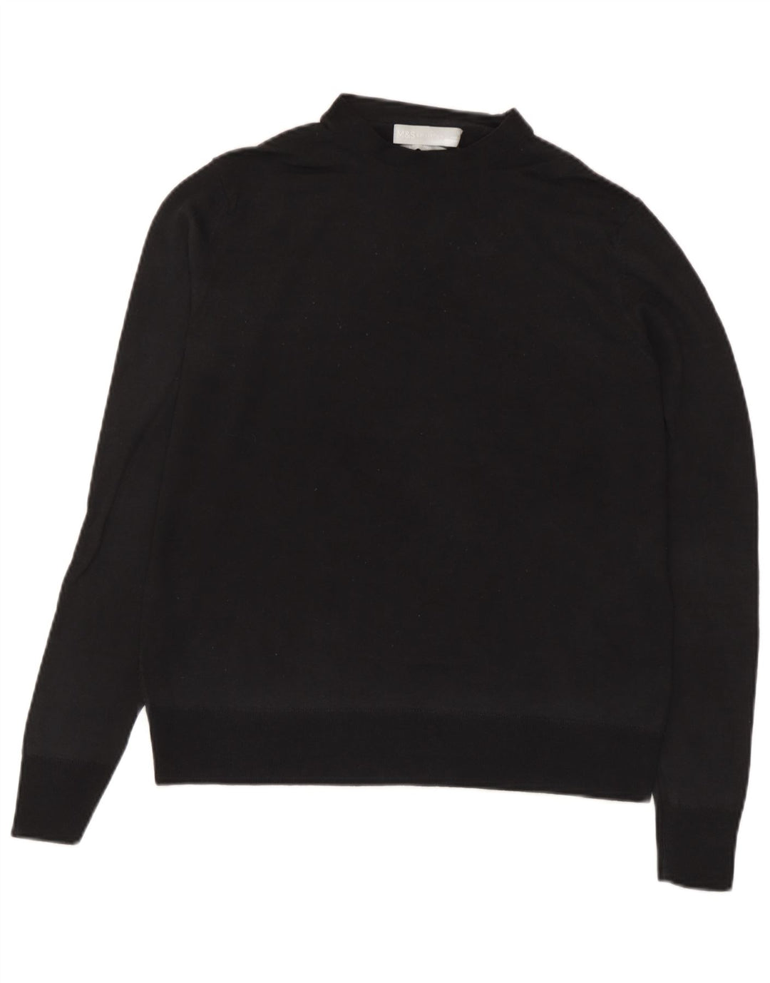Maglione maglione a collo alto da donna Marks & Spencer UK 10 piccolo nero