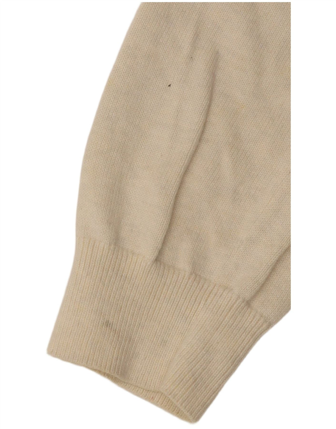 TOMMY HILFIGER Maglione da uomo con zip e collo grande in cotone bianco sporco