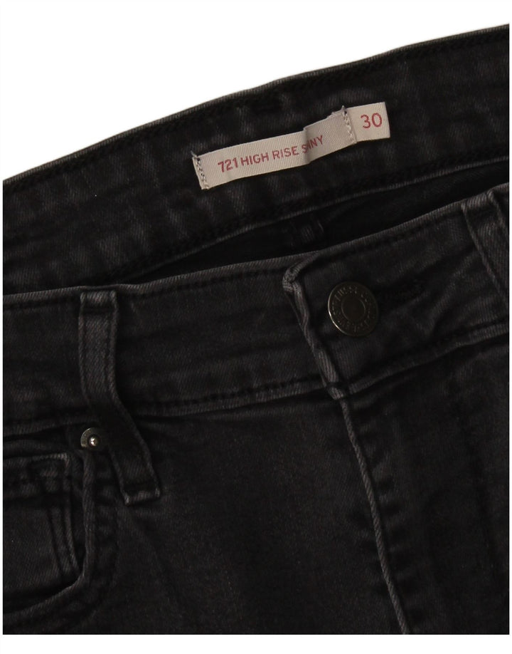 LEVI'S Jeans skinny a vita alta 721 da donna W30 L29 neri