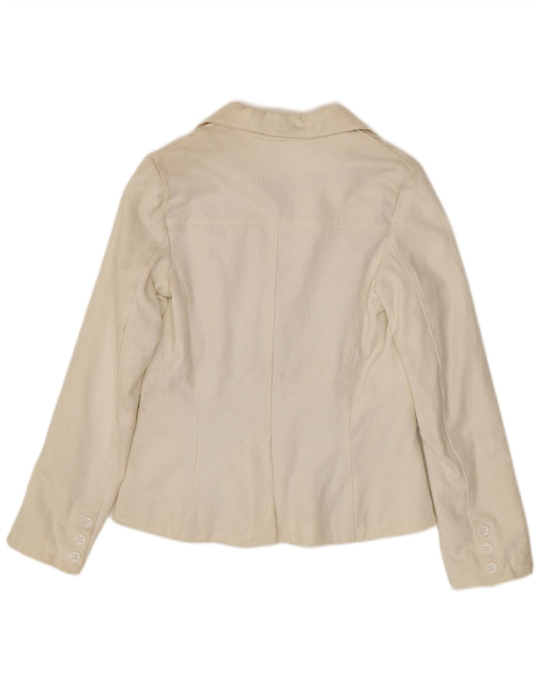 Giacca blazer a 2 bottoni da donna Yes London IT 44 cotone bianco medio