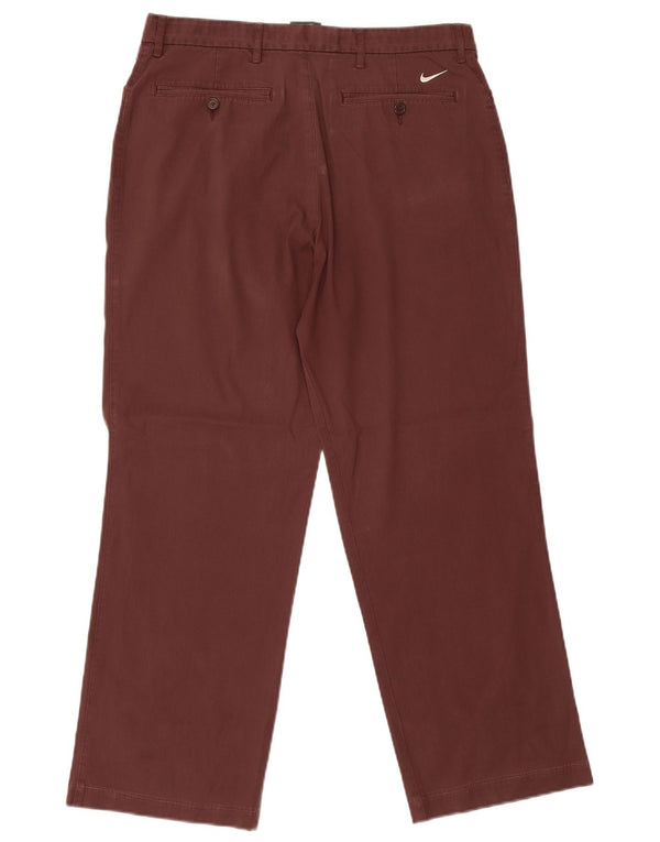 Pantaloni casual dritti Nike da uomo W32 L28 cotone marrone
