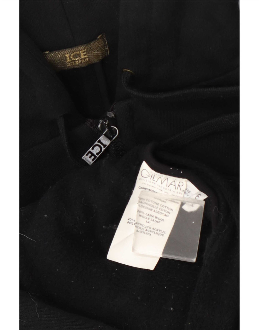 Maglione con cappuccio e zip da donna Iceberg IT 44 cotone blu navy medio