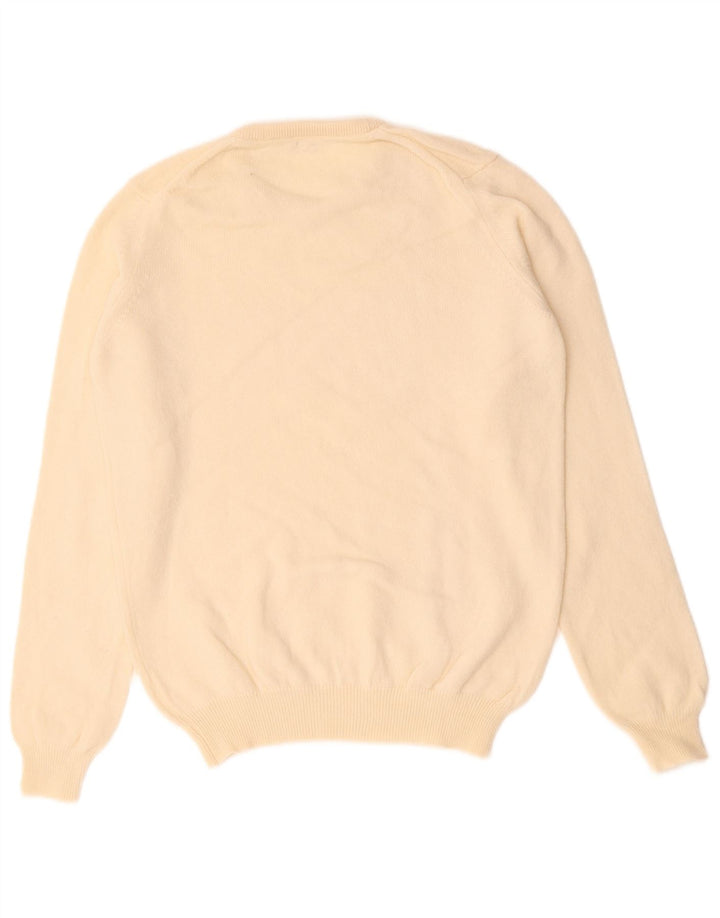 Maglione maglione girocollo da donna VINTAGE UK 14 Beige medio