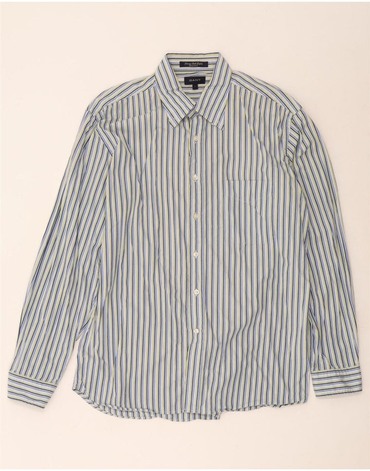 Gant Camicia da uomo vestibilità regolare in cotone a righe grandi blu