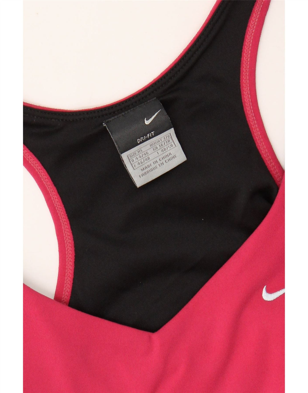 Canotta corta NIKE Dri Fit da donna UK 16/18 XL Colore rosa