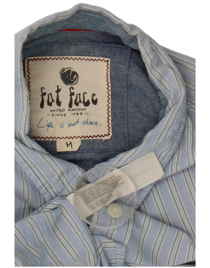 Camicia da uomo Fat Face in cotone a righe blu medio
