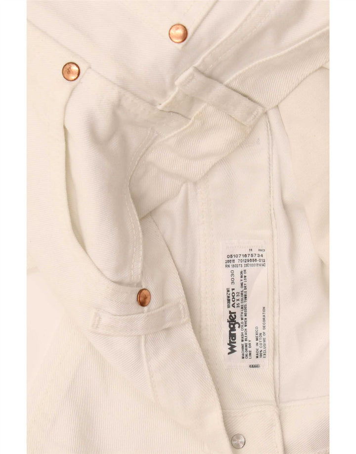 Jeans dritti da donna Wrangler W35 L30 cotone bianco
