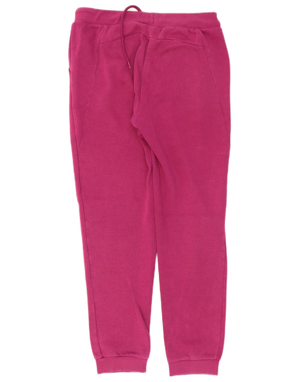 Pantaloni da tuta da donna Puma Joggers UK 14 Large Borgogna Cotone