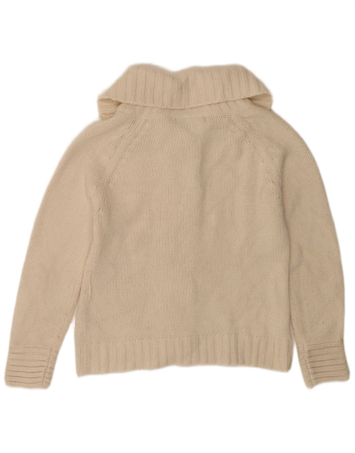 Maglione cardigan da donna Zara UK 14 Acrilico bianco sporco medio