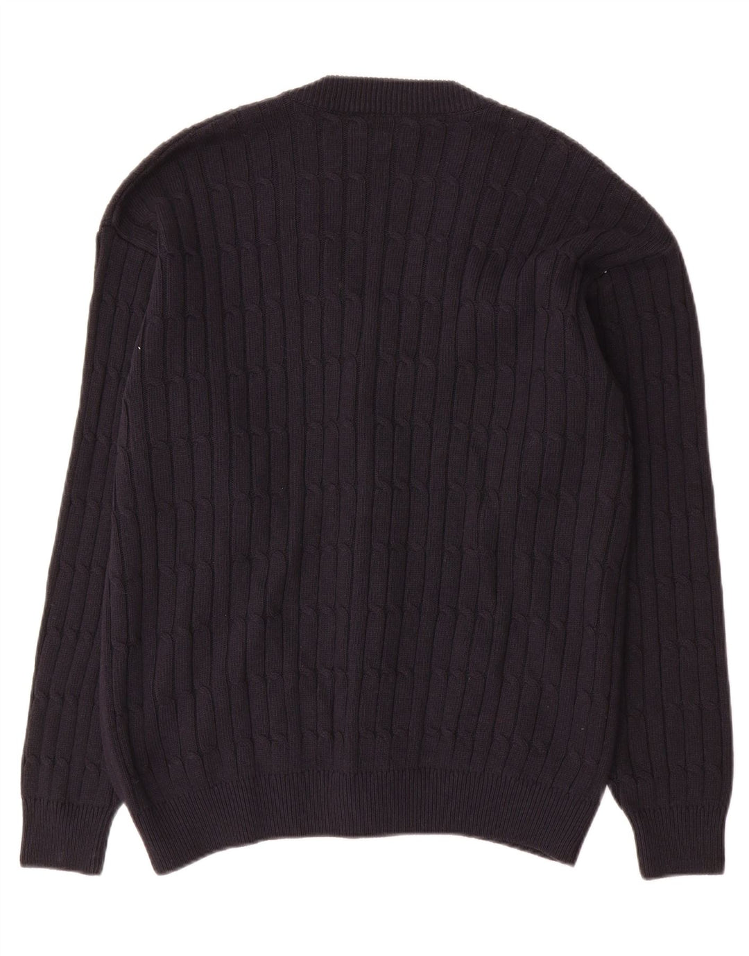 Maglione cardigan da uomo Il Granchio grande in cotone blu navy
