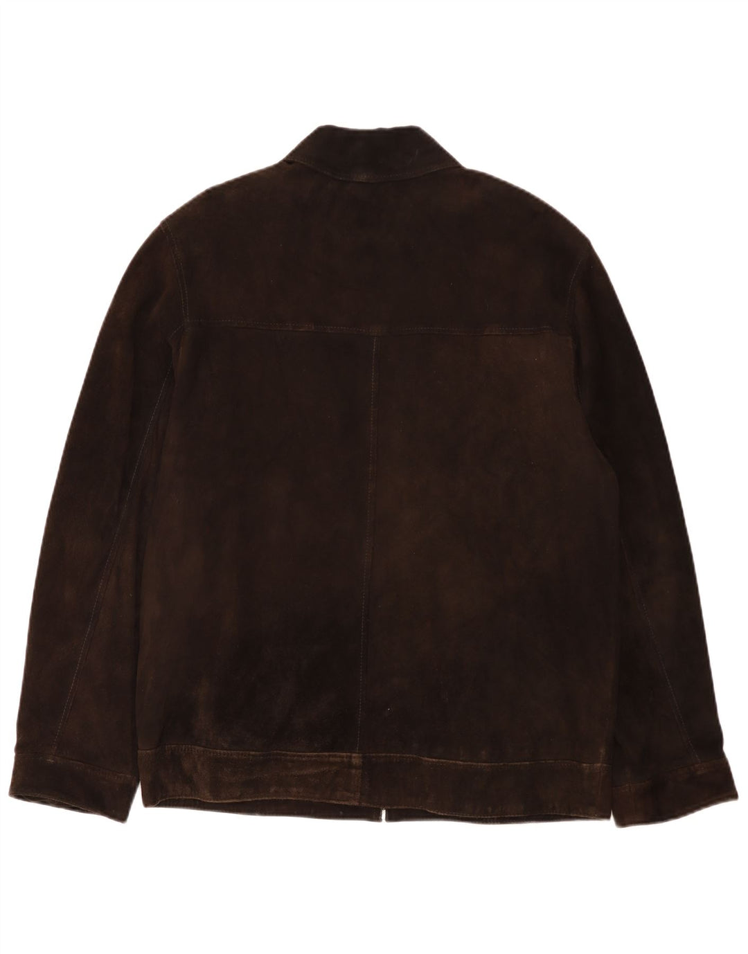 Giubbotto bomber in pelle scamosciata vintage da uomo UK 40 grande in pelle marrone