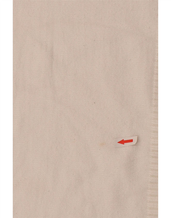 Maglione girocollo oversize da donna Zara UK 10 piccolo in viscosa bianca