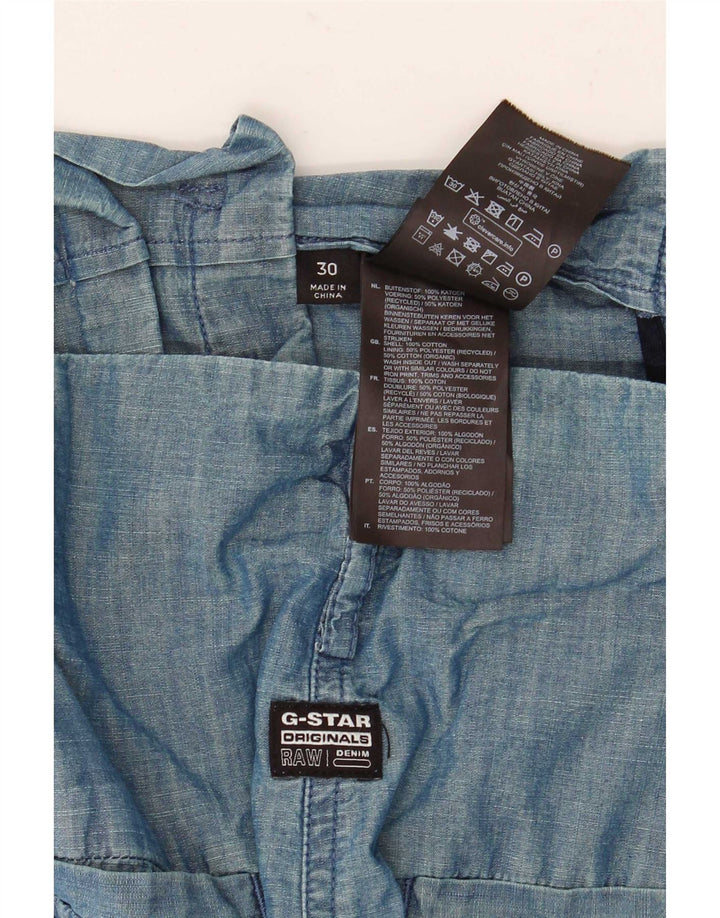 Pantaloncini chino con pegging da donna G-Star W30 cotone blu medio