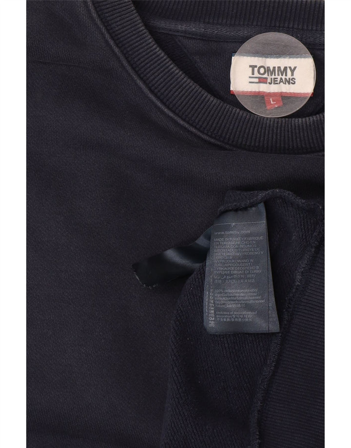 Tommy Hilfiger Uomo Felpa Maglione Grande Blu Navy Cotone