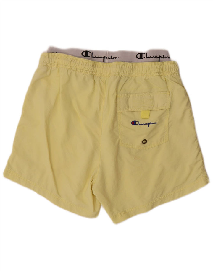 Pantaloncini da bagno grafici da uomo Champion grandi gialli in poliammide