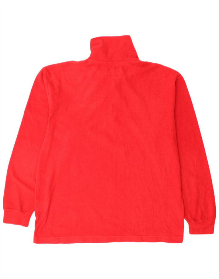 Maglione in pile da uomo con zip e collo Invicta piccolo in poliestere rosso