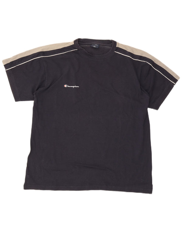T-shirt da uomo Champion Top 2XL Blu navy Colourblock