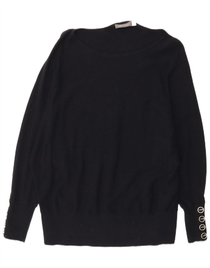 Maglione maglione oversize da donna con scollo a barca MINT VELVET UK 14 Medio Nero