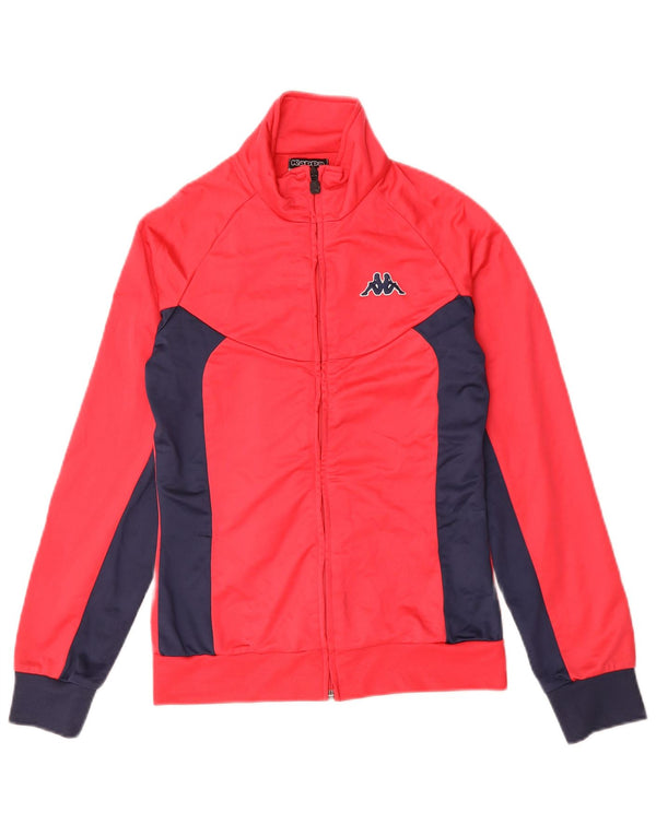 Giacca da tuta da donna Kappa UK 12 Poliestere color block rosso medio