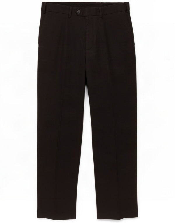 Marks & Spencer Pantaloni da abito dritti regolari da uomo W36 L31 Lana nera