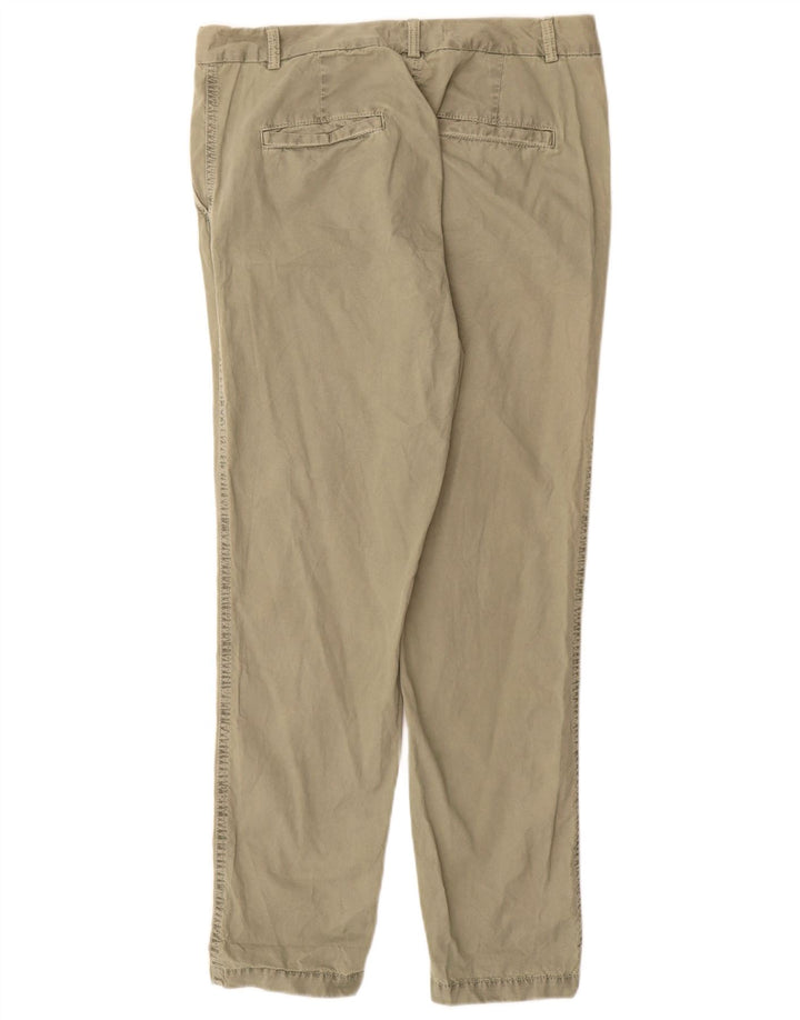 MARKS & SPENCER Pantaloni chino slim da donna UK 12 Medium W30 L28 Cachi