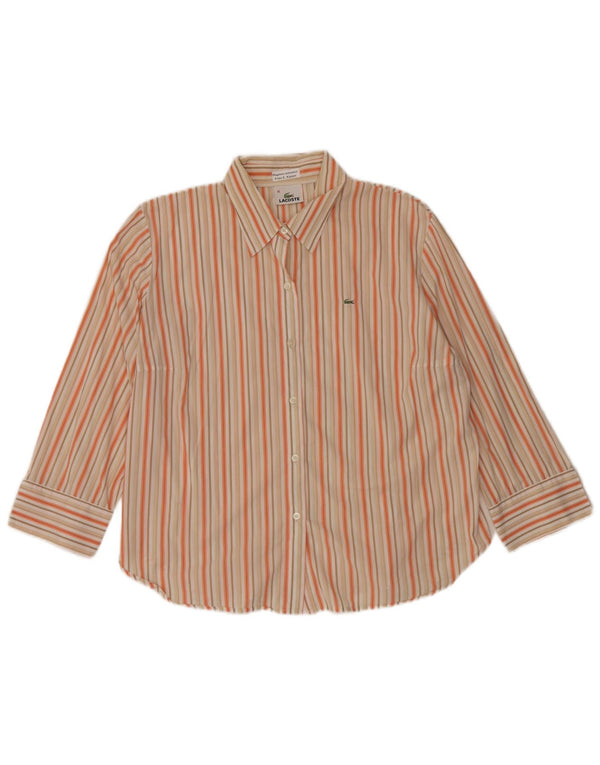 Camicia da donna Lacoste taglia 46 XL Cotone gessato beige