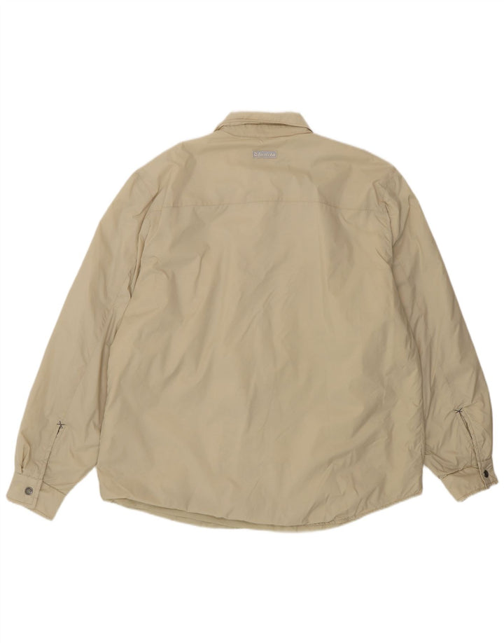 INVICTA Mens Bomber Jacket UK 40 Large Beige Polyamide