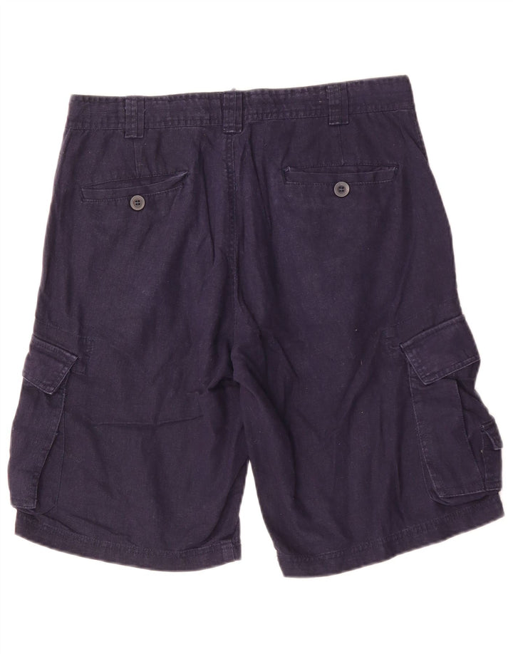 Pantaloncini cargo da uomo Bromfield W32 medio lino blu navy