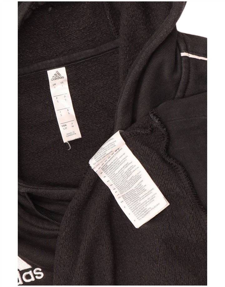 Felpa con cappuccio da uomo Adidas Small in cotone nero