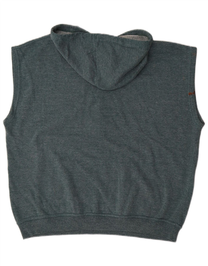 DIADORA Maglia Uomo Smanicata con Cappuccio Large in Cotone Blu