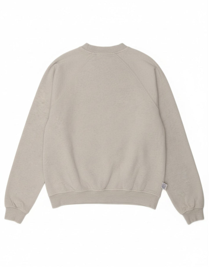 CHAMPION Womens Oversized Graphic Sweatshirt Jumper UK 6 XS Grey Flecked Vintage Champion and Second-Hand Champion from Messina Hembry 