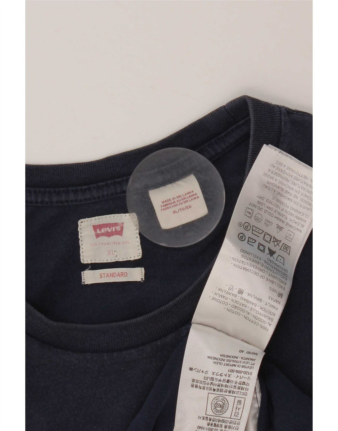 T-shirt da uomo Levi's Top XL in cotone blu navy