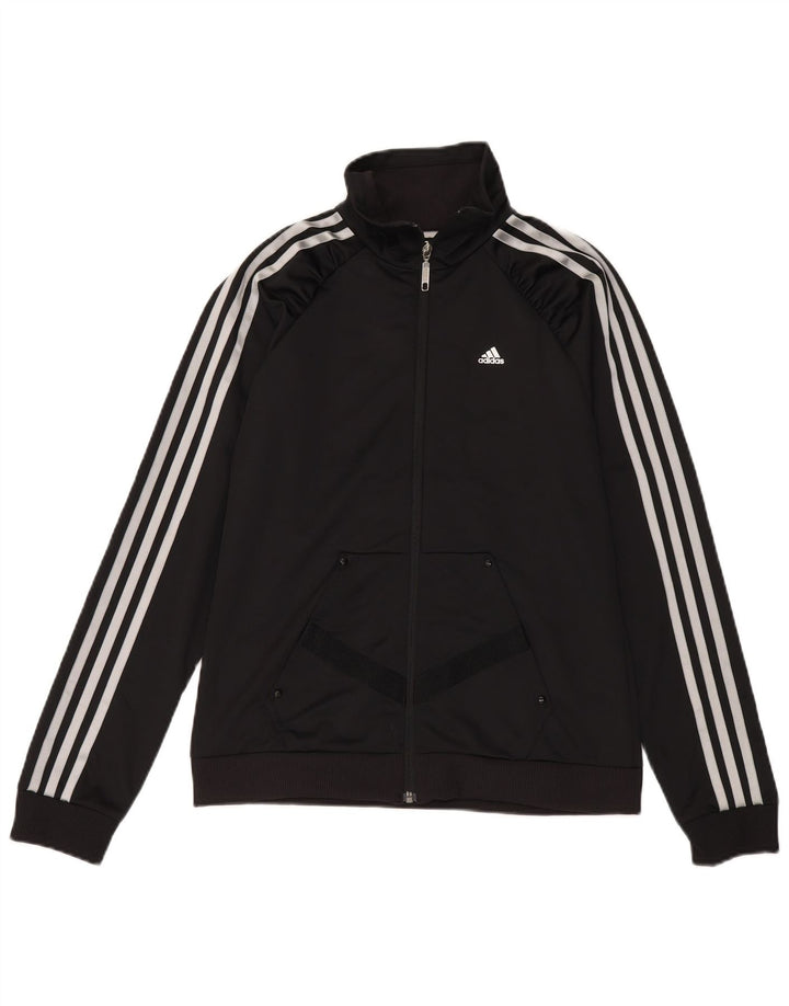Giacca da tuta da donna Adidas UK 12 Medium Nero Poliestere