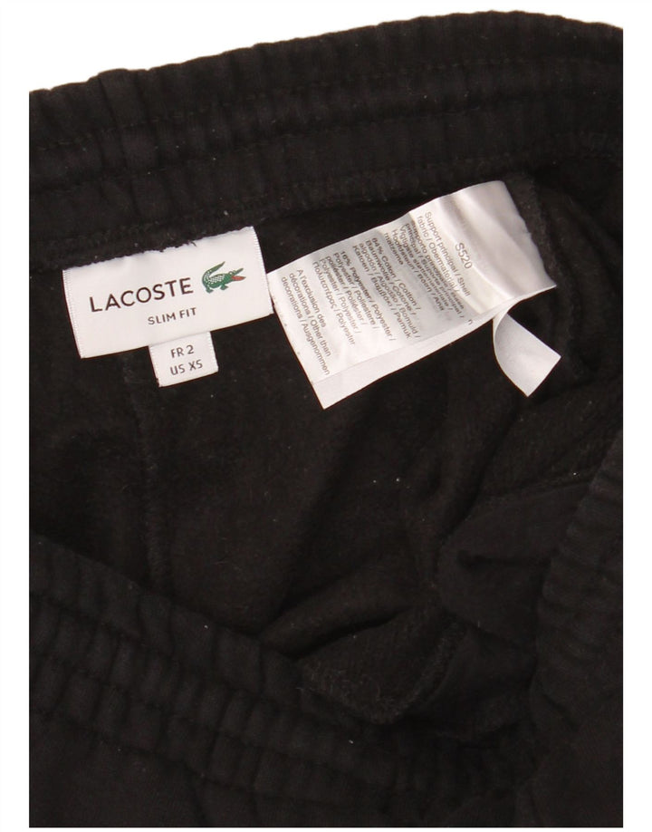 LACOSTE Pantaloni da tuta da uomo slim fit da jogging taglia 2 XS cotone nero
