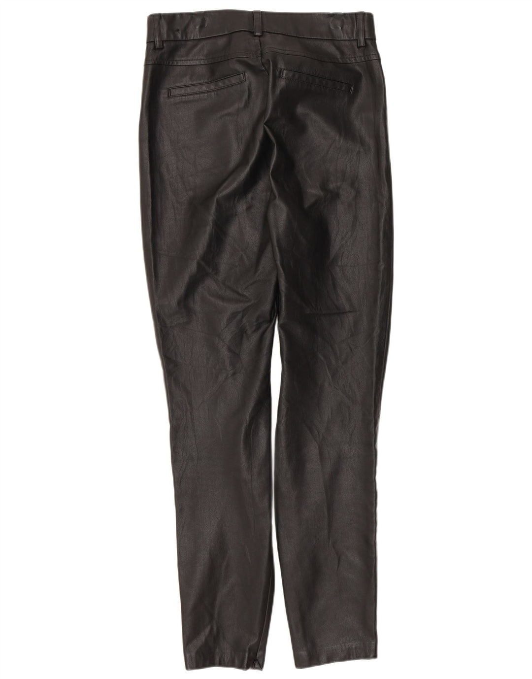 Pantaloni slim in ecopelle da donna Zara piccoli W26 L27 neri