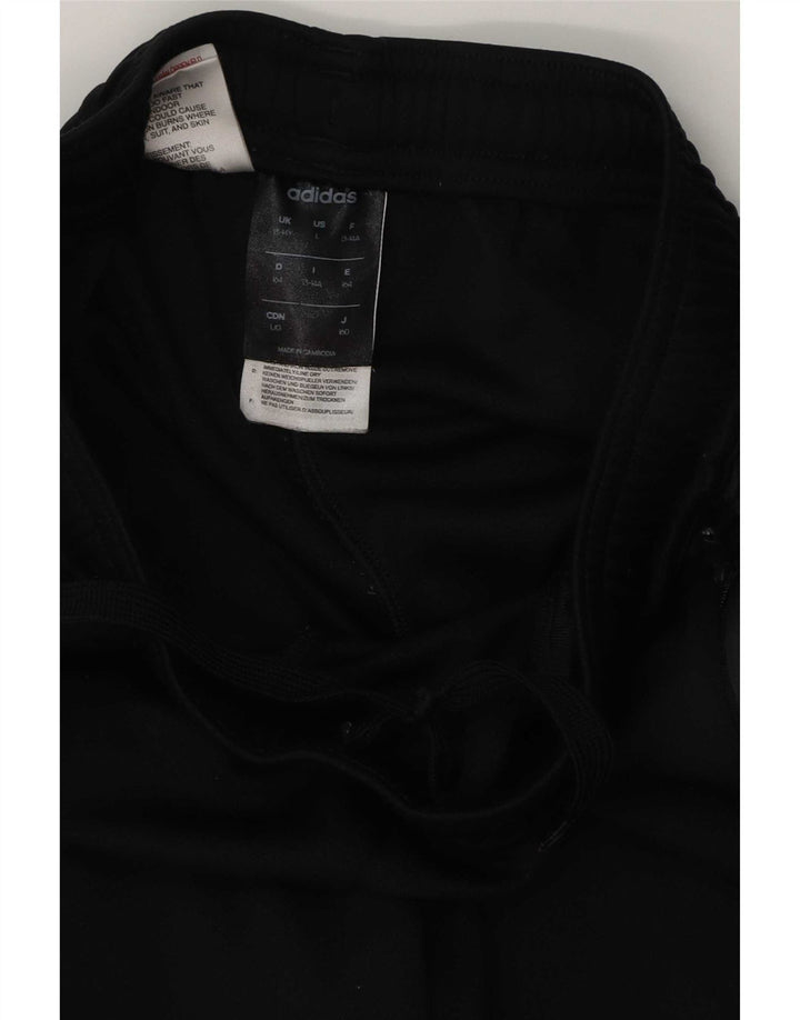Pantaloni della tuta Adidas Climalite da ragazzo 13-14 anni in poliestere nero