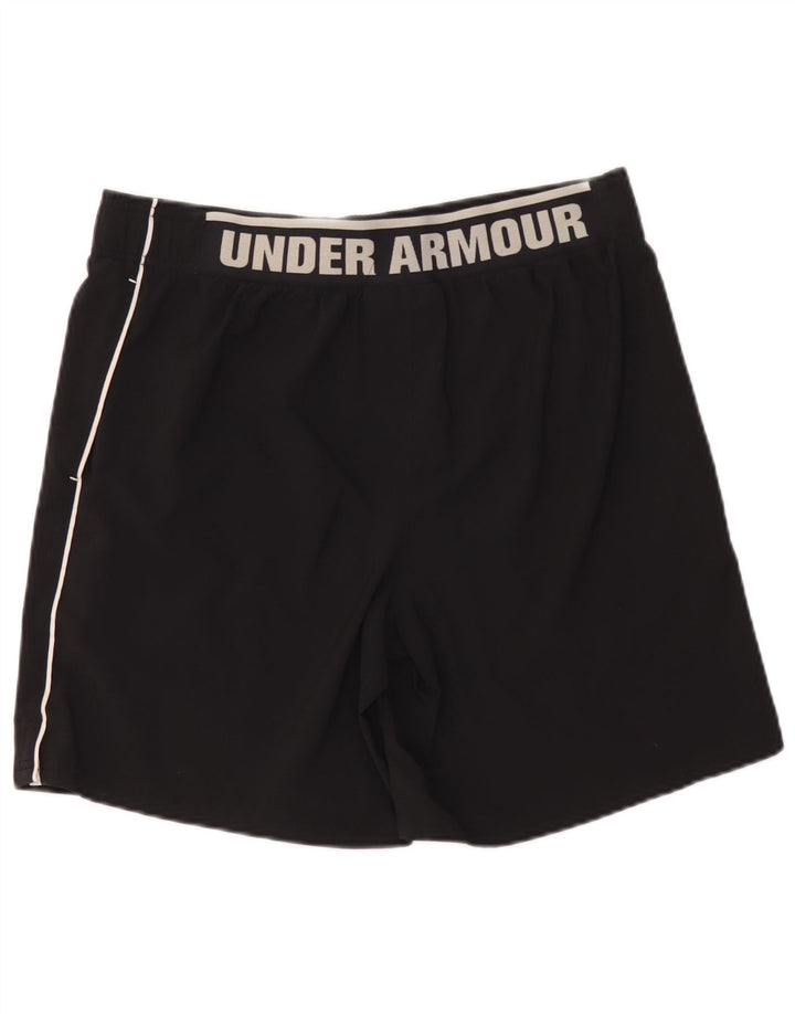 Pantaloncini sportivi grafici da uomo Under Armour poliestere medio nero