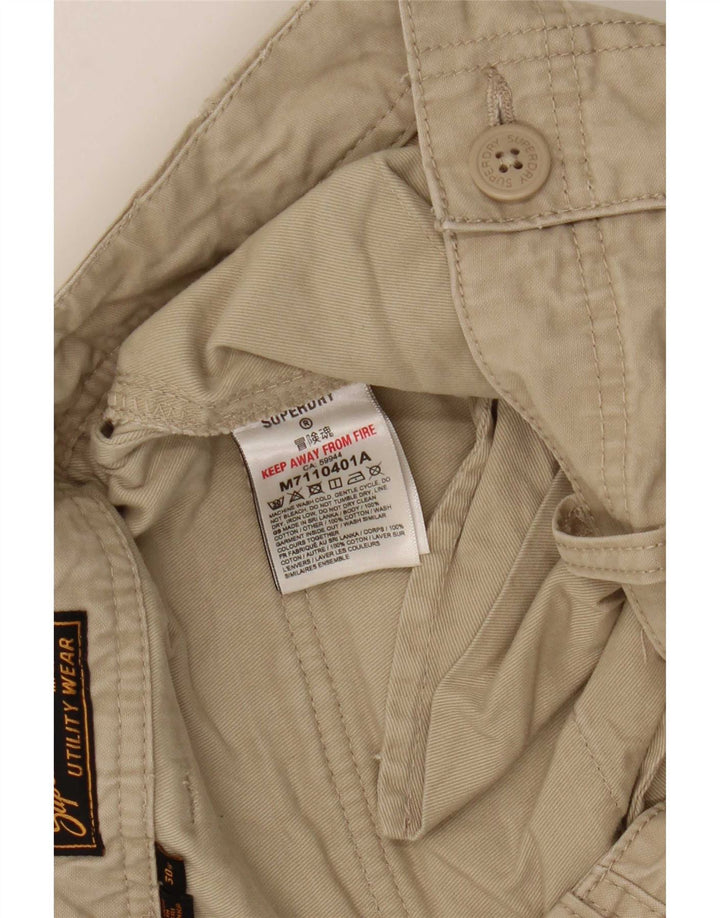 Pantaloncini cargo da uomo Superdry W30 cotone beige medio