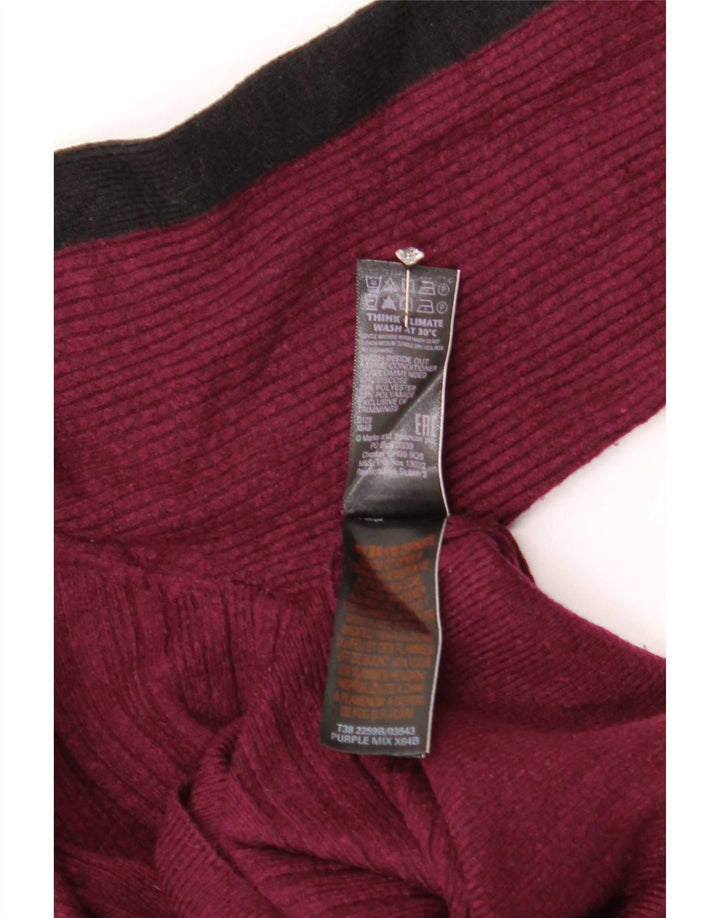 Maglione maglione a collo alto da donna Marks & Spencer UK 12 Viola medio