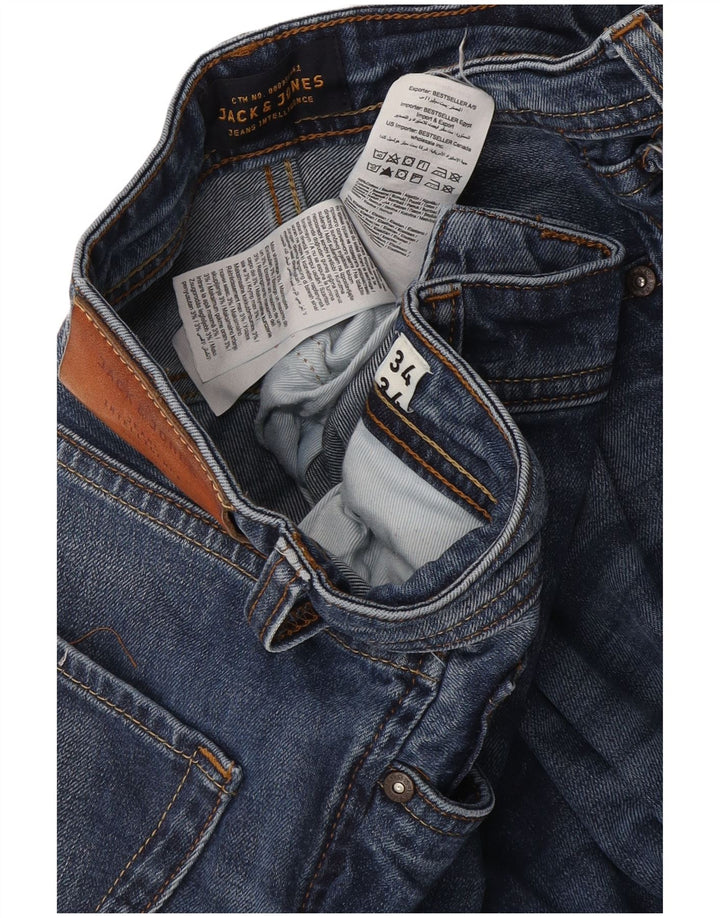 Jeans dritti Mike da uomo Jack & Jones W34 L34 cotone blu