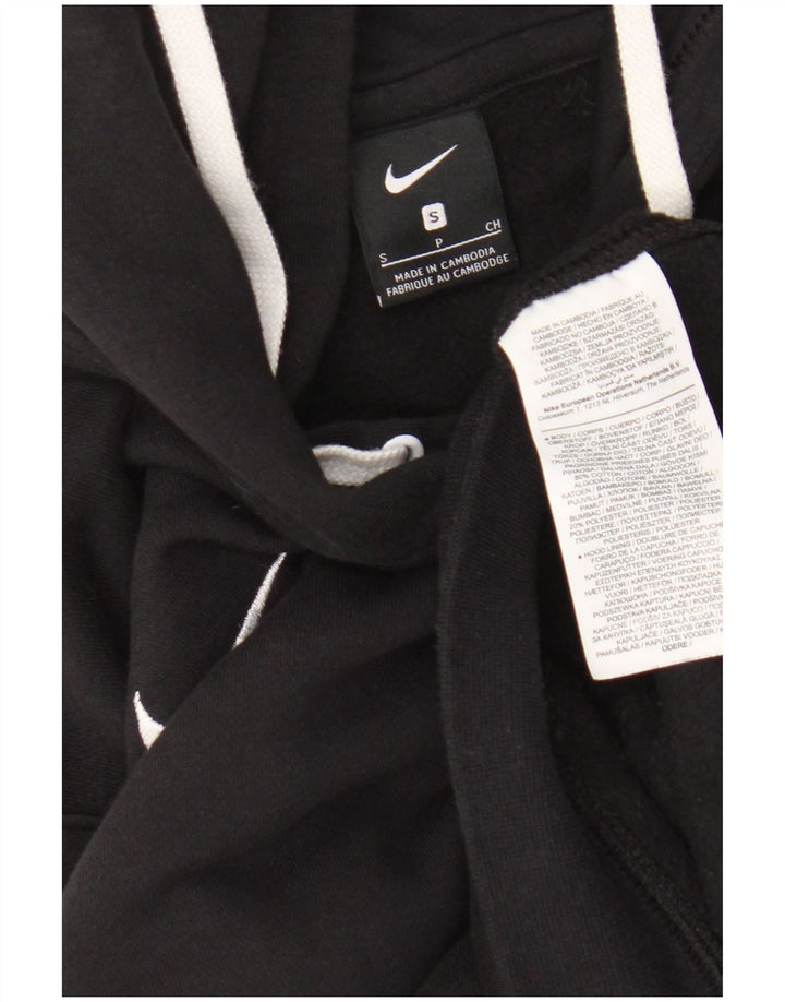 Felpa con cappuccio grafica Nike da uomo piccola in cotone nero