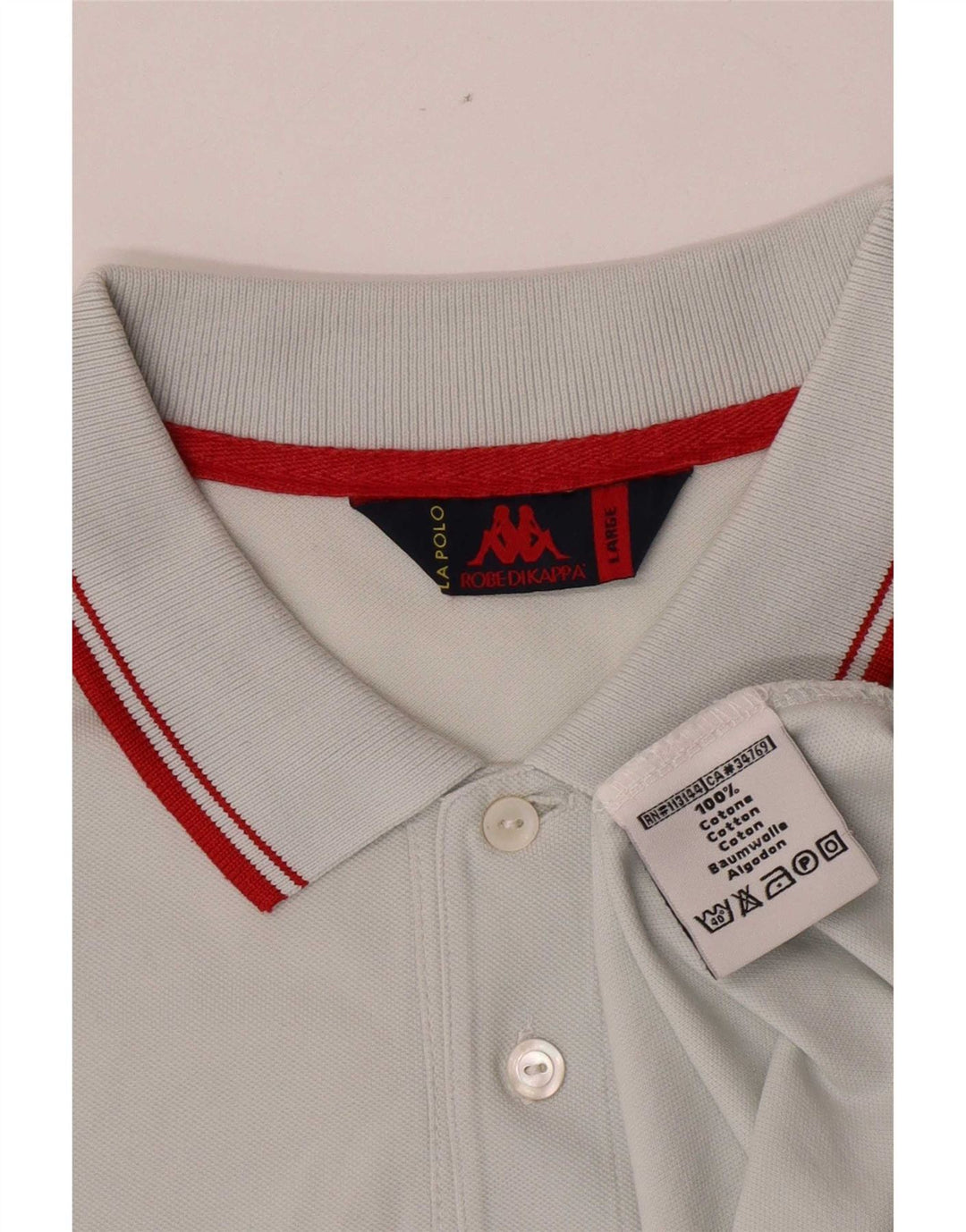 Polo Kappa Uomo Large Blu In Cotone