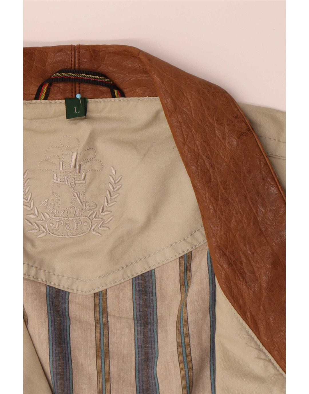 Giacca utilitaria vintage da uomo UK 40 grande cotone beige