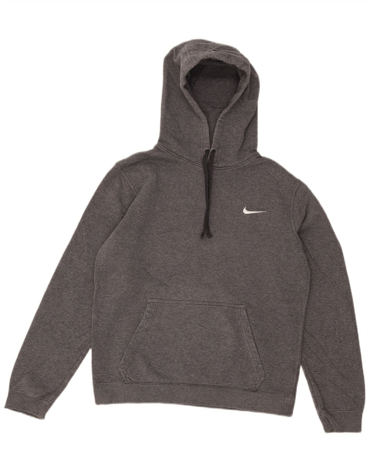Felpa con cappuccio da uomo Nike Small in cotone chiazzato grigio