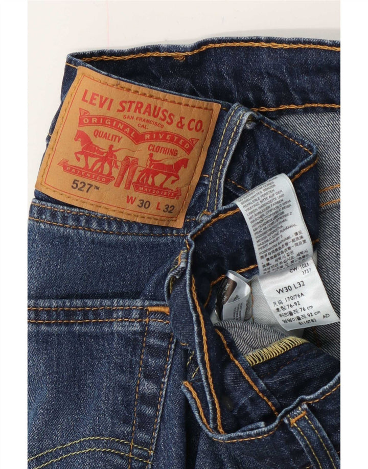 Levi's Uomo 527 Jeans Bootcut W30 L32 Cotone Blu