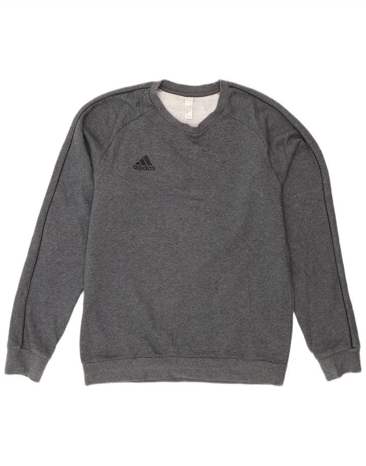 Felpa Adidas Uomo Maglione Cotone Grigio Medio