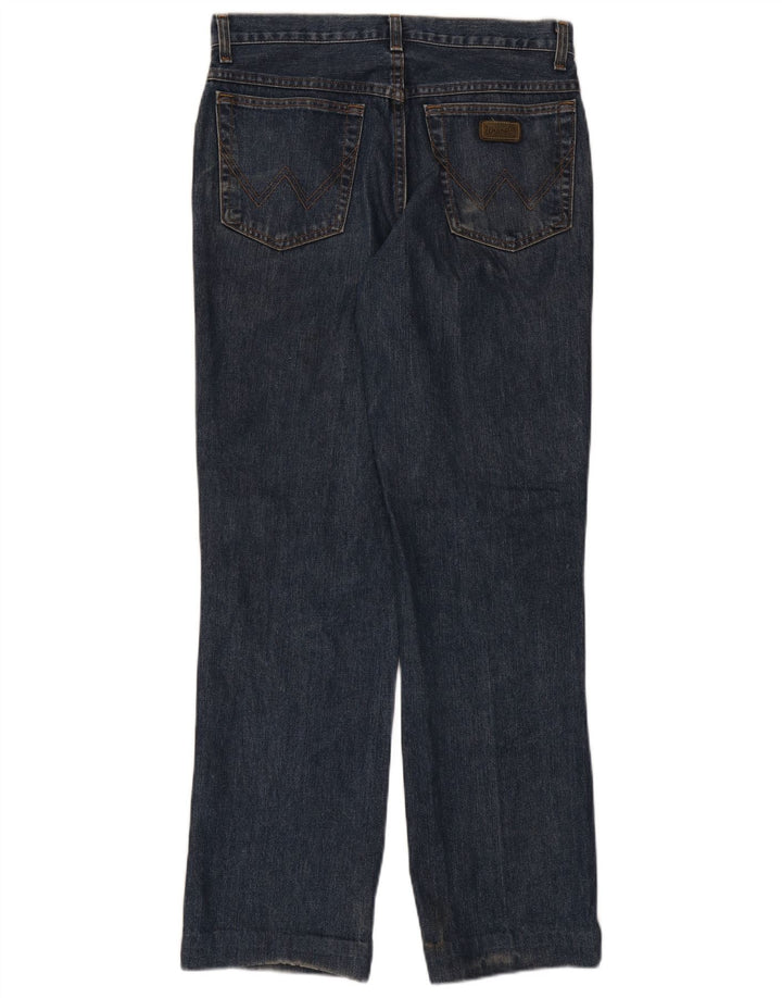 Jeans dritti da uomo Wrangler W32 L32 cotone blu navy